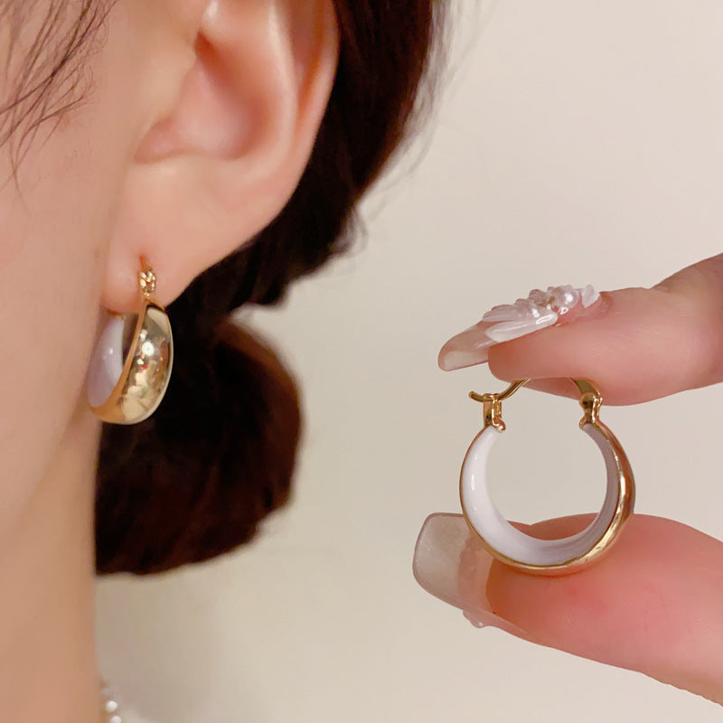 Fashion Simple Retro Round Drip Clip Temperament Entry Lux Ear Buckle