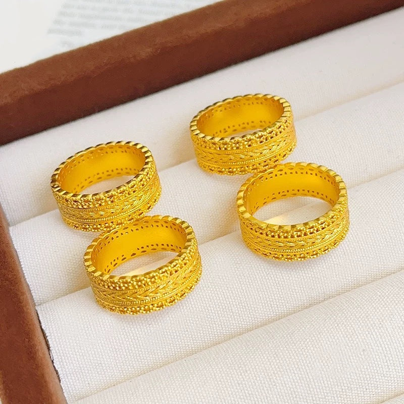 Wrap All-round Filigree Hollow Out Wheat Index Finger Gifts For Ring