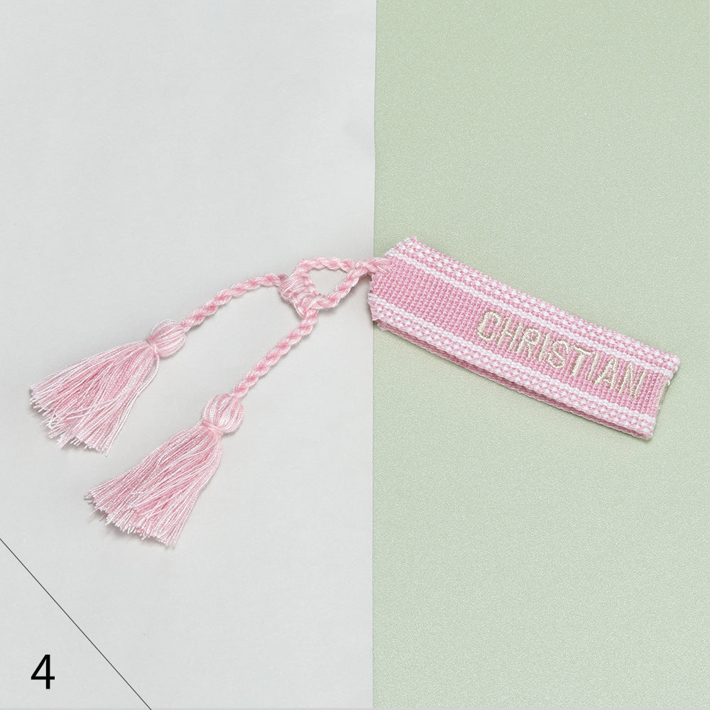 Cotton Thread Embroidery Wrist Strap Tassel Woven Female Bracelets