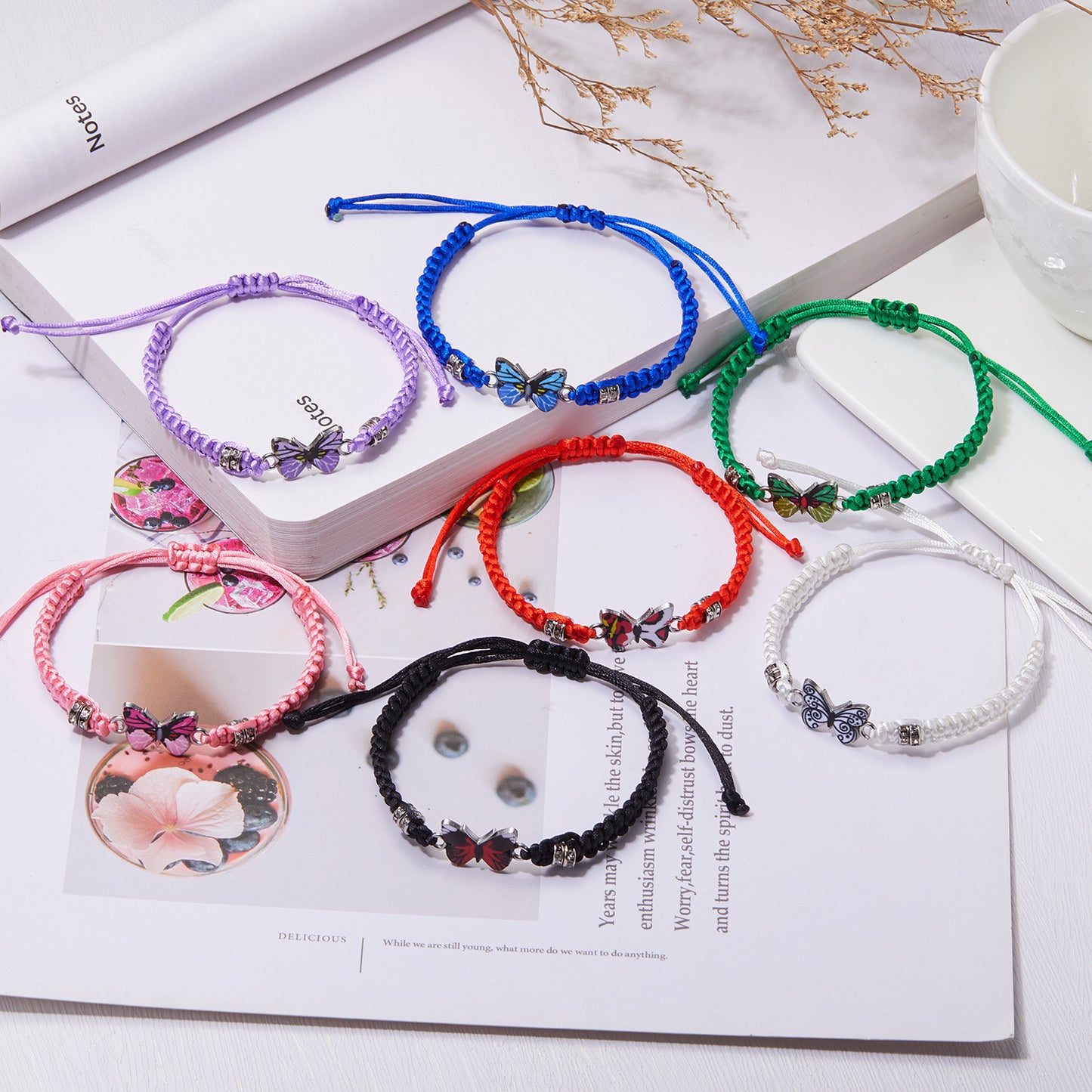 Personality Butterfly Flower Female Girlfriend Gifts Bracelets