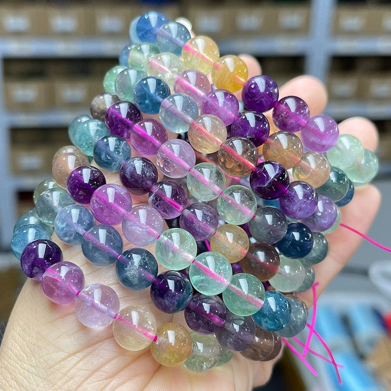 Fluorite Niche Gradient Purple Color Green Bracelets