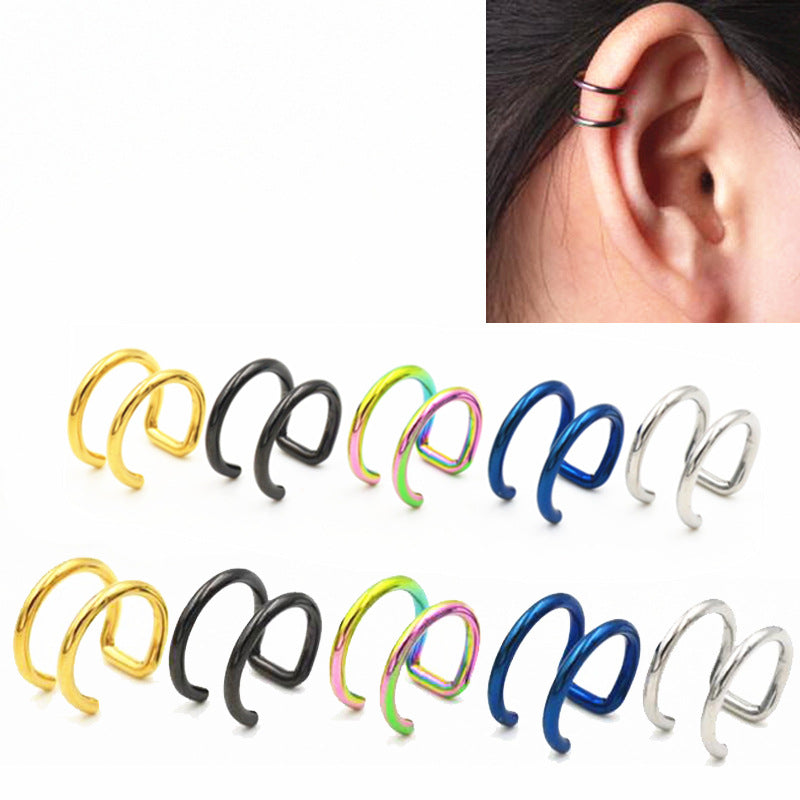 Opening Nose Lip Without Pierced Ears Can Wear Bone Nail Ear Clip