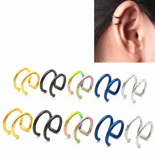 Opening Nose Lip Without Pierced Ears Can Wear Bone Nail Ear Clip