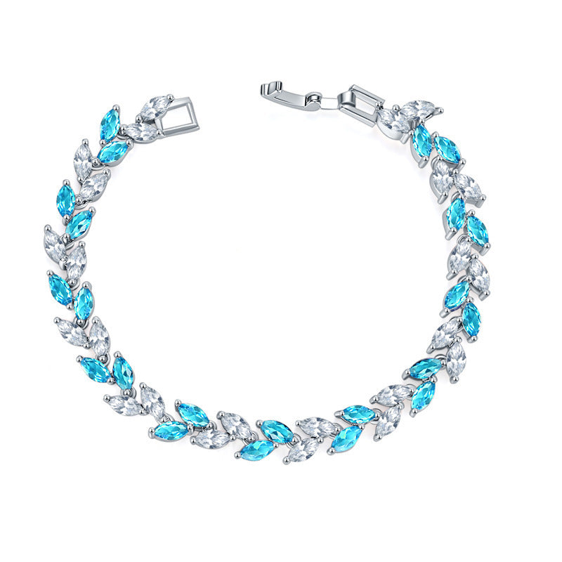 Zircon Rice Grain Female Fashion Crystal Wicker Bracelet