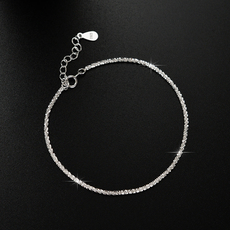 Bracelets étincelants simples en argent sterling pour femmes, chou-fleur étoilé