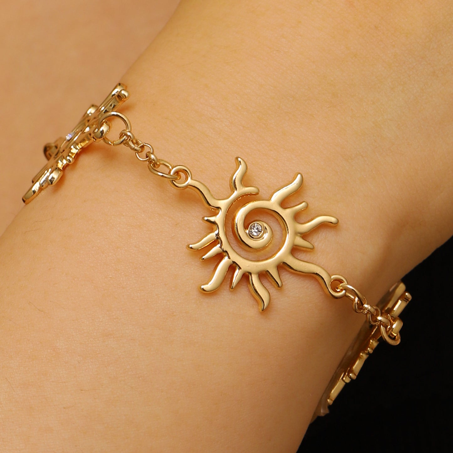 Bohemian Sun Totem Retro Golden Long Jewelry Set