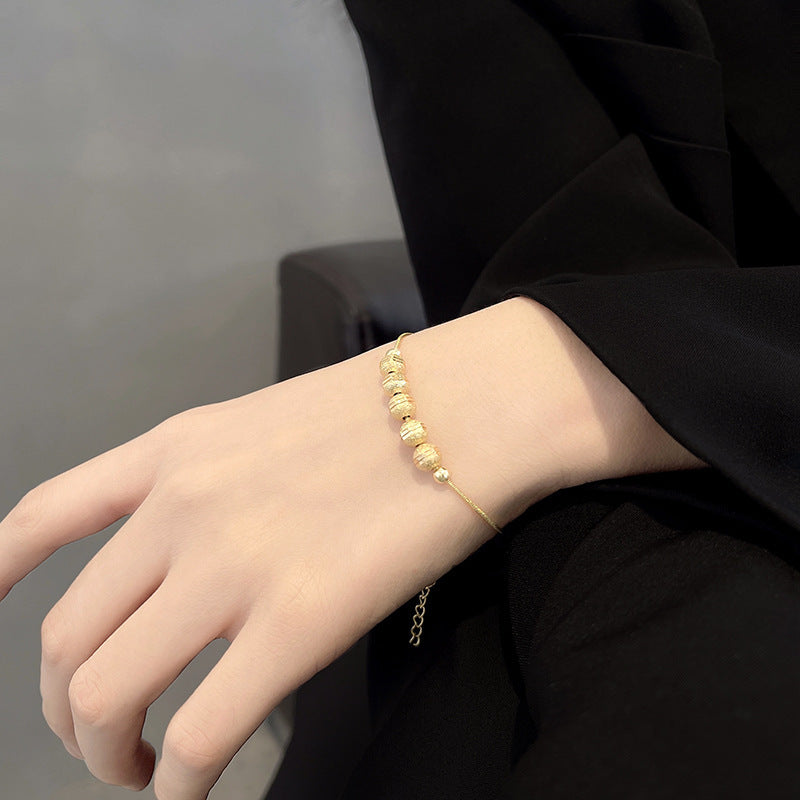 Bracelets rétro à la mode pour femmes, perles porte-bonheur givrées