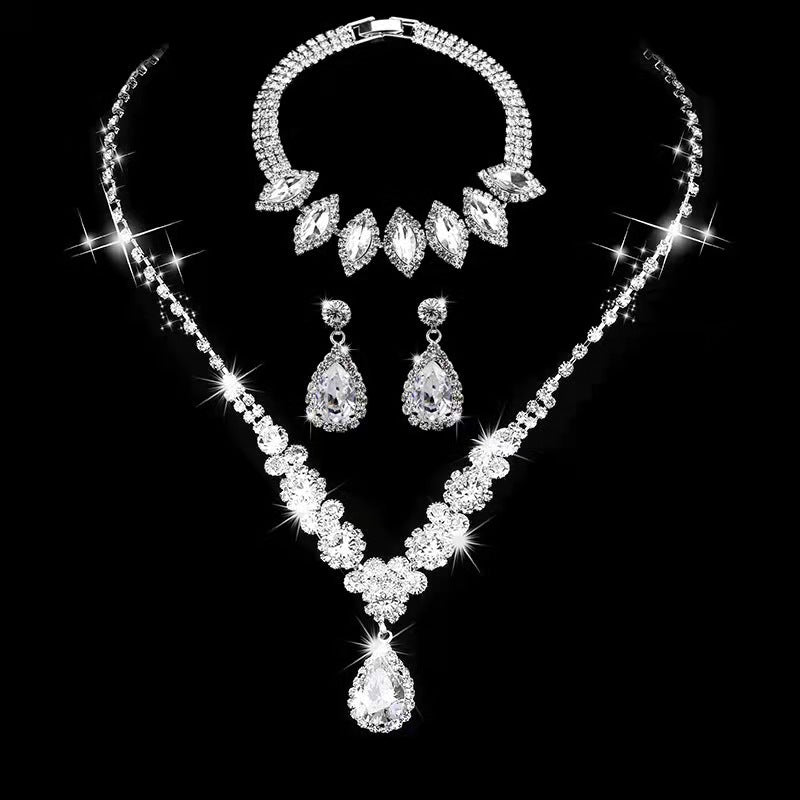 Brilliant Rhinestones Zircon Angels Cry Water Rings