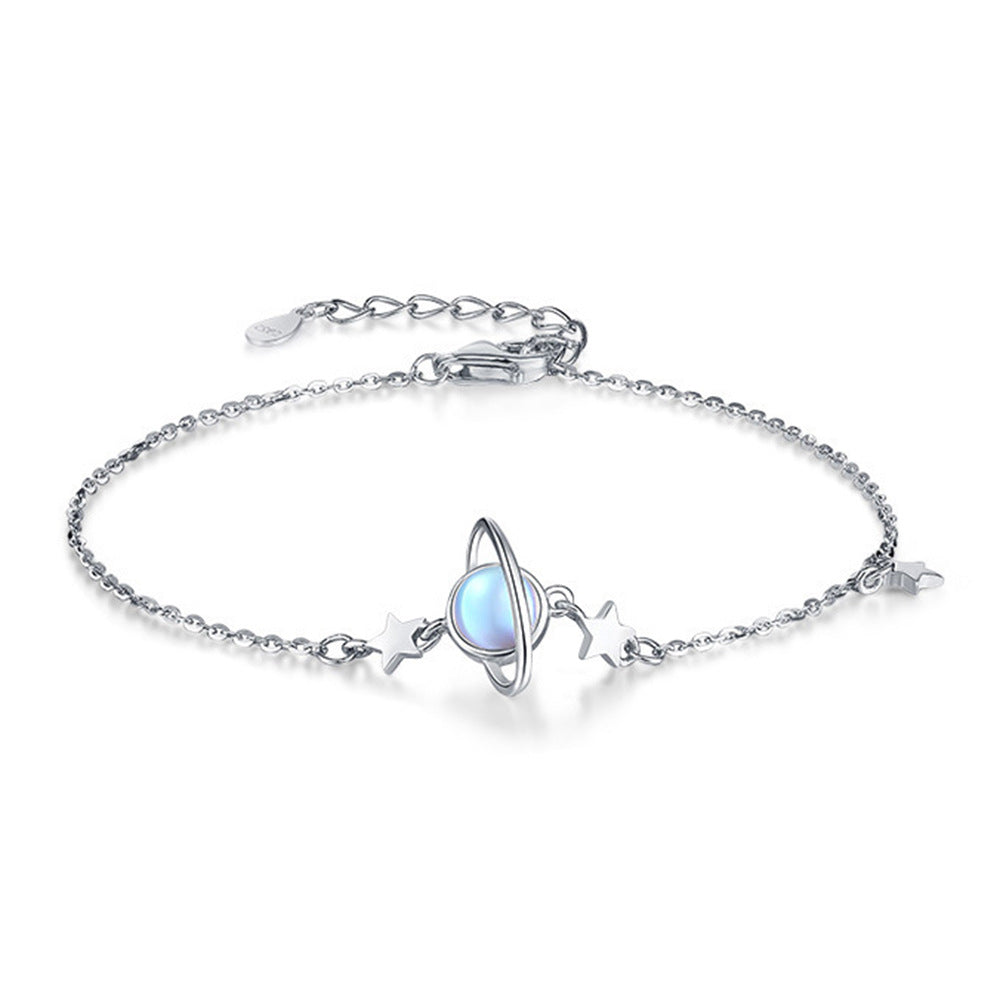 Planet Female Moonstone Mori Fresh High-grade Artistic Bracelets