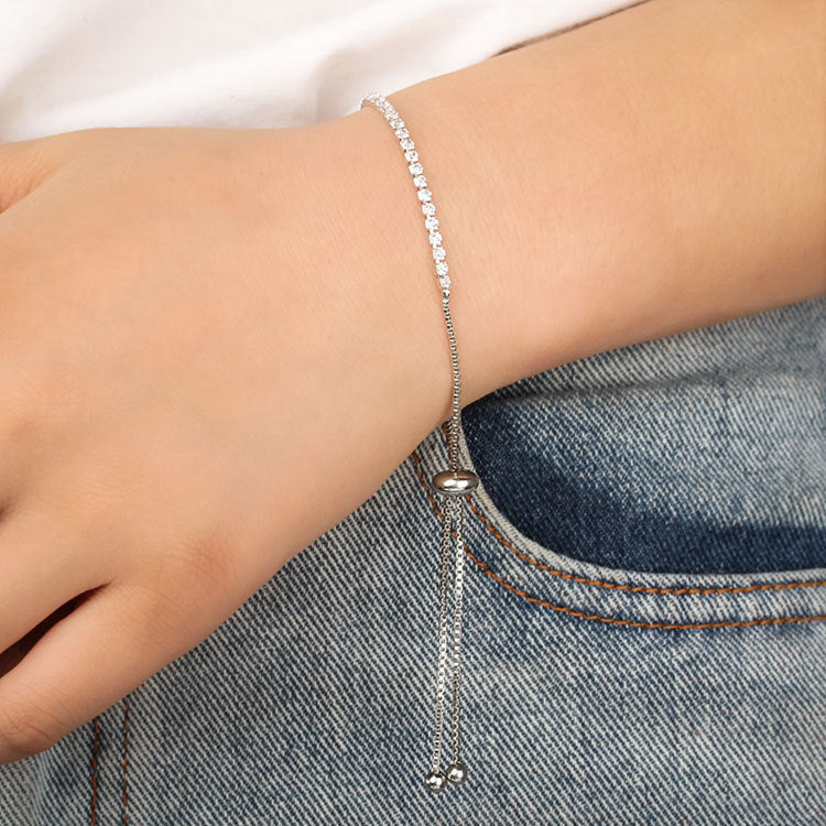 Women's Telescopic Diamond Claw Chain Adjustable Simple Fashion Micro Bracelet