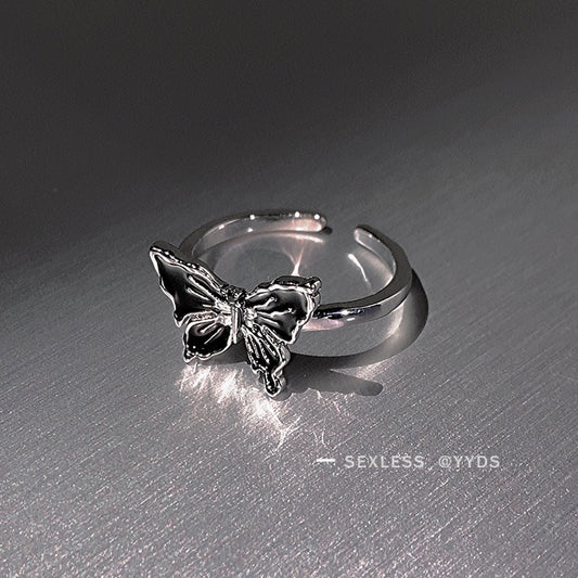 Dark Style Butterfly Female Design Tide Index Finger Personalized Ring