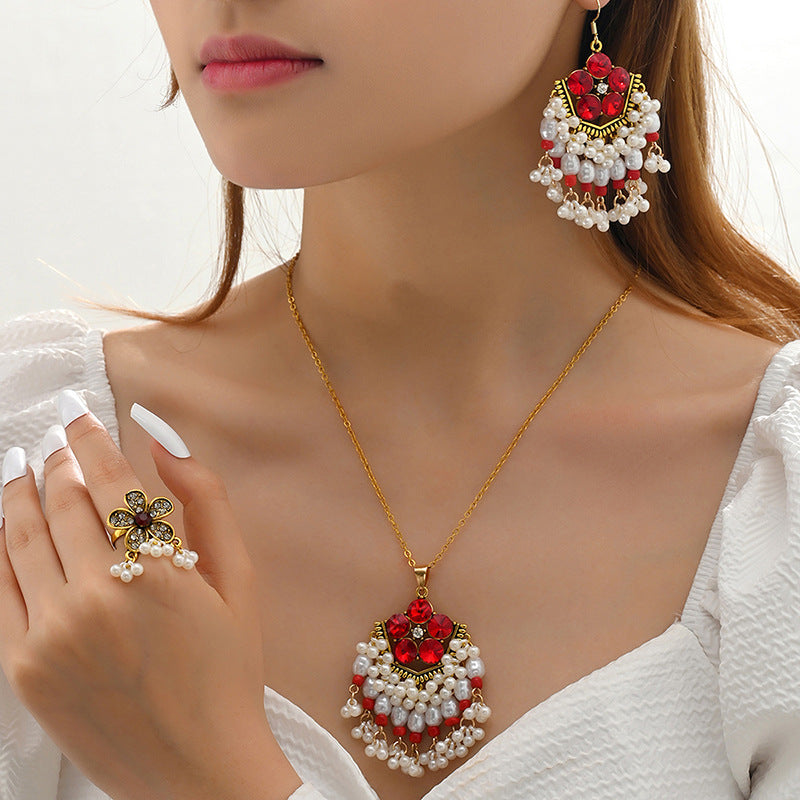 Indian Ethnic Style Vintage Gemstone Beads 2 Necklaces