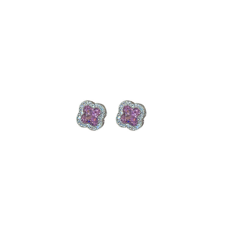 Boucles d'oreilles en forme de fleur de Zircon pour femmes, bijoux de luxe abordables, mode minoritaire