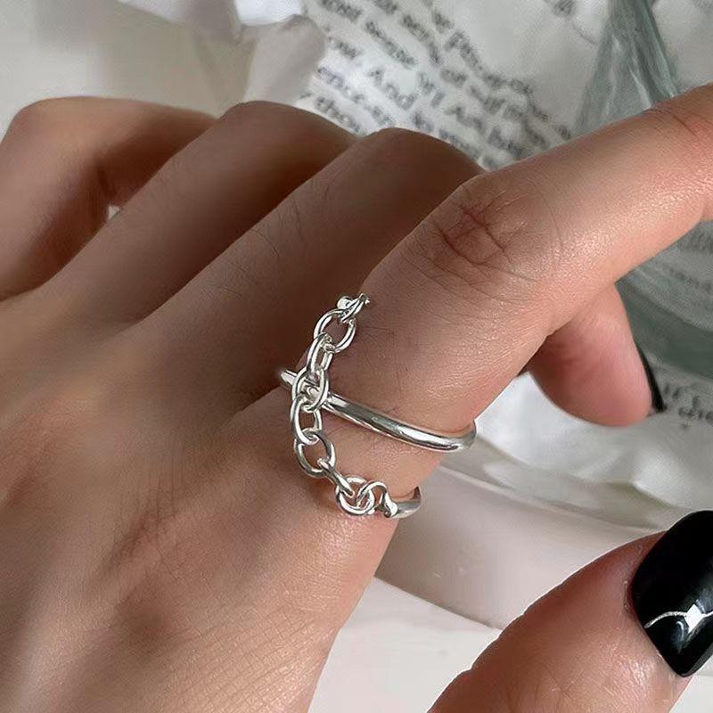 Niche Black Desert Female Twin Unique Romantic Ring