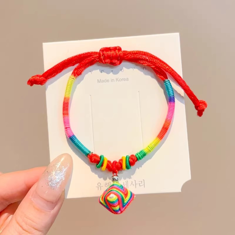 Children's Dragon Boat Festival Colorful Rope Small Hand-woven Line Carrying Strap Bracelet