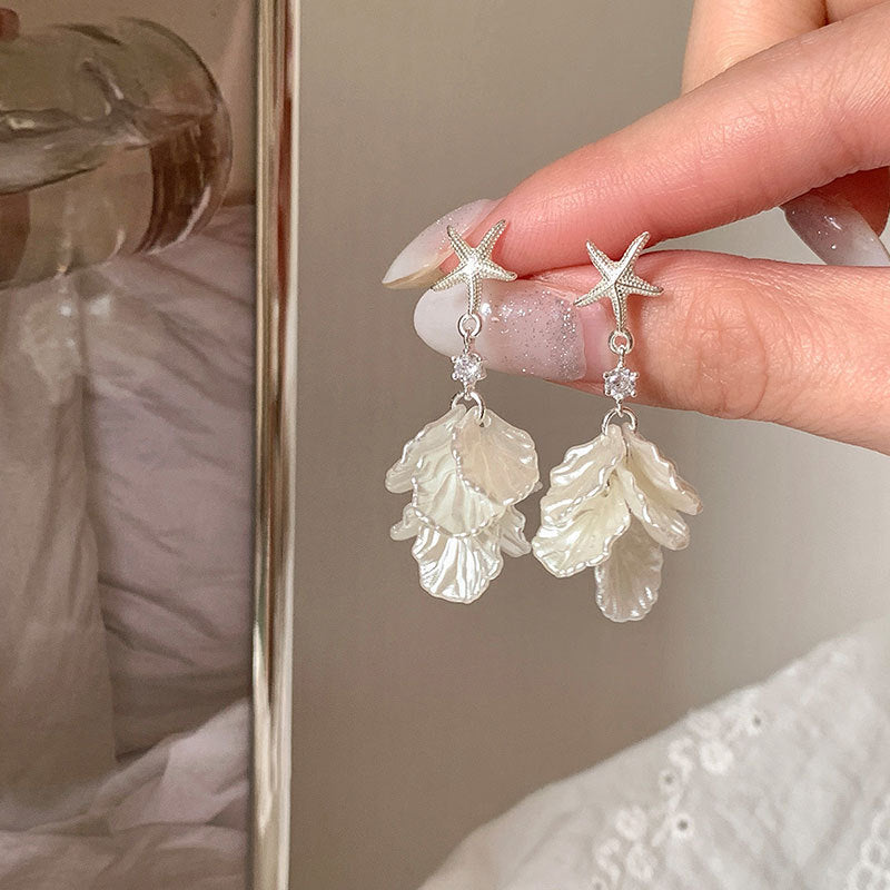Women's Vacation Style Starfish Shell Petal Fringe For Earrings