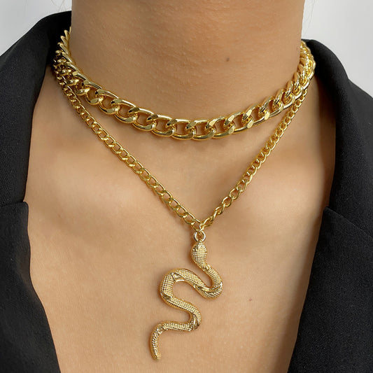 Women's Hip Hop Punk Thick Chain Snake Necklaces