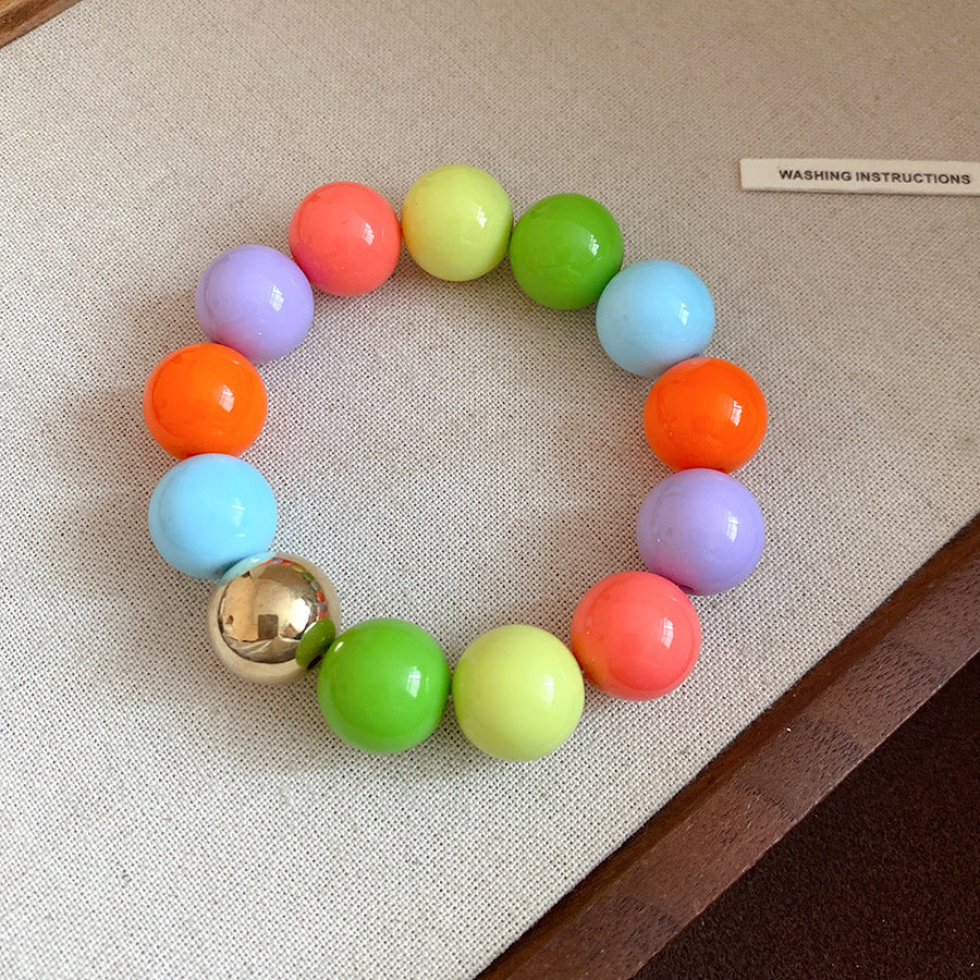 Dopamine Acrylic Beaded Sub Personality Light Luxury Bracelets