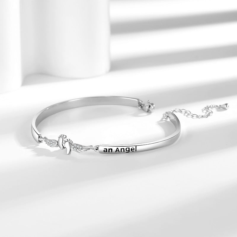 Lady's Angel Wings In Memory Of Bracelet