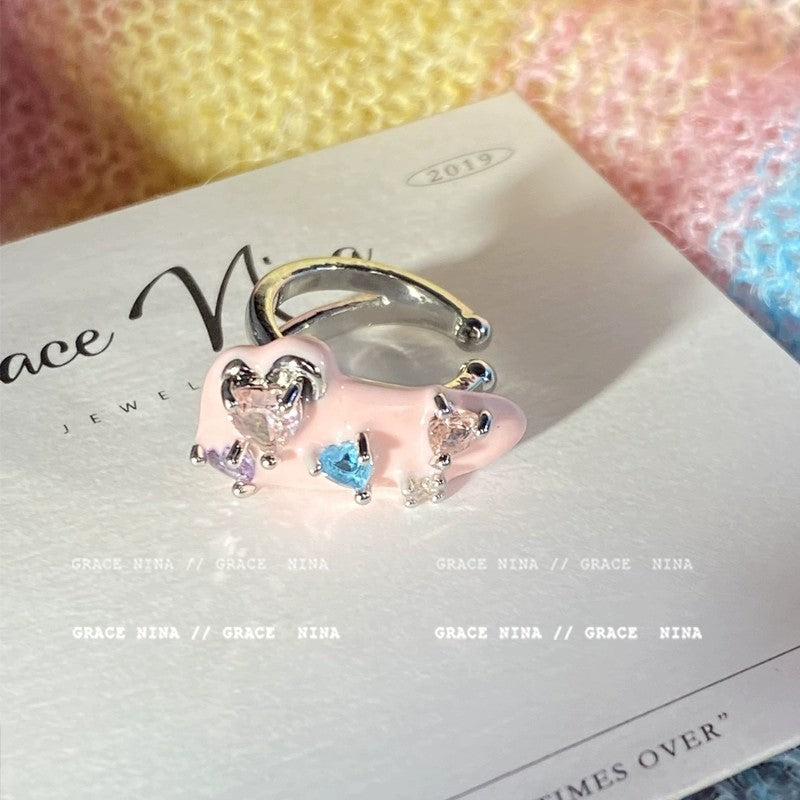 Wings Female Light Luxury Temperament Personality Sweet Cool Face Ear Clip