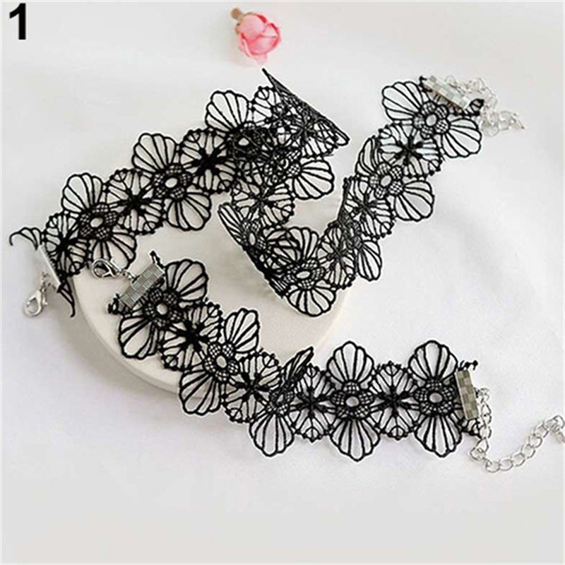 Wind Black Lace Female Temperament Sexy Necklaces