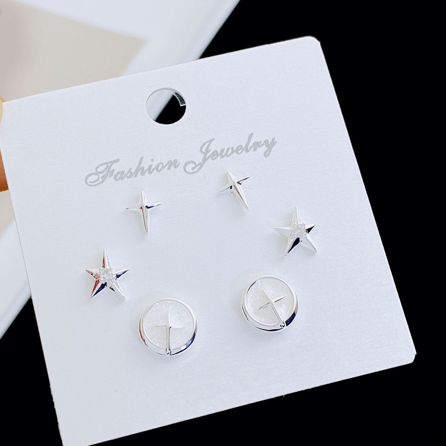 Women's Three Pairs Storage Ear High Sense Earrings