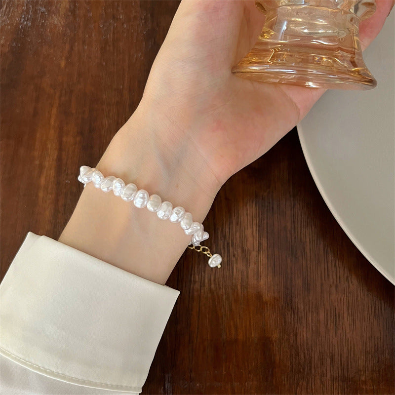 French Irregular Shaped Pearl Female Summer Niche Bracelets