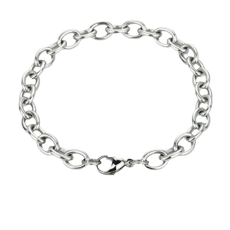 Retail Word Stainless Steel O-shaped Cross Bracelets