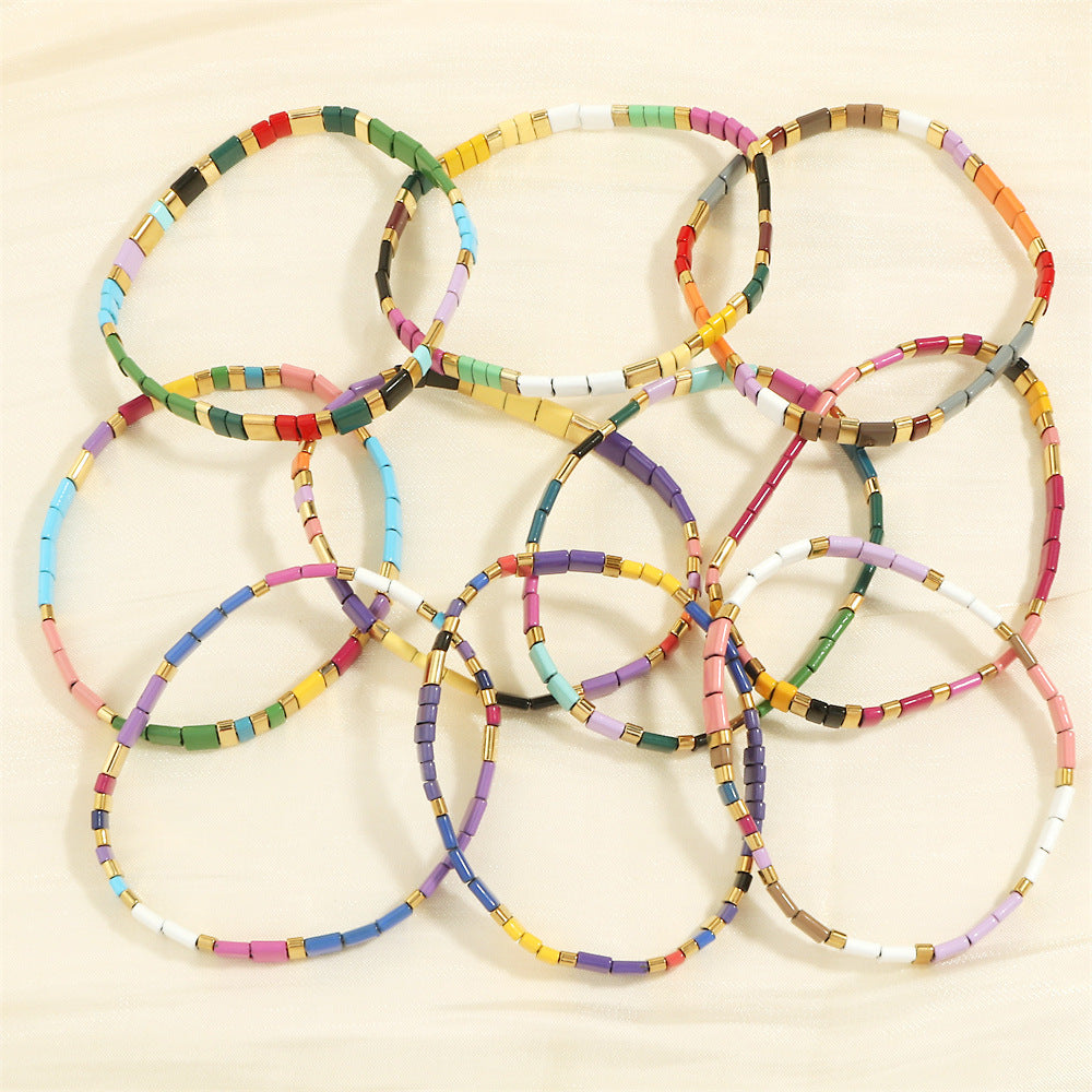 Bracelets de perles de levage Style Macaron Color Series