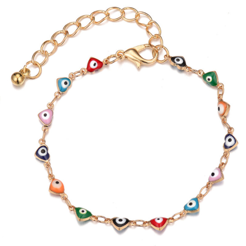 Women's Fashion Gold Plated Alloy Drop Oil Bracelets