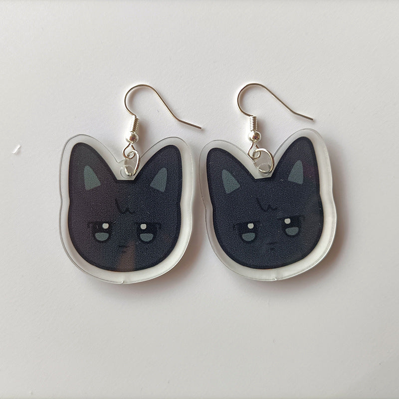 Unique Flash Double-sided Acrylic Ear Peripheral Earrings