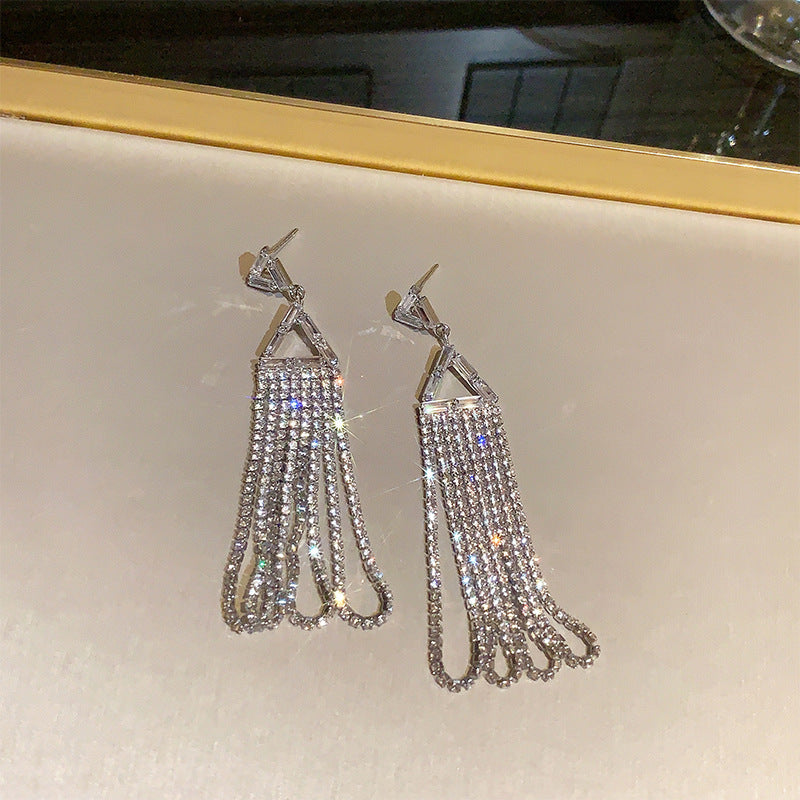 Long Fringe High-grade Light Luxury Temperament Earrings