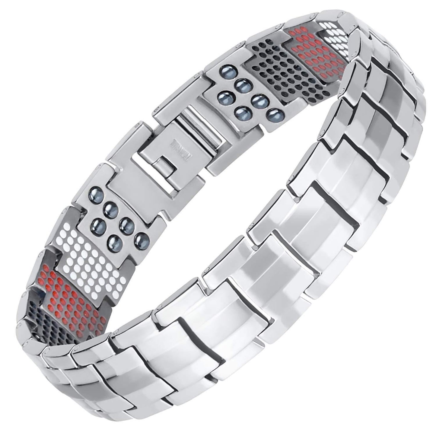 Men's Fashion Detachable Negative Ion Energy Alloy Bracelets