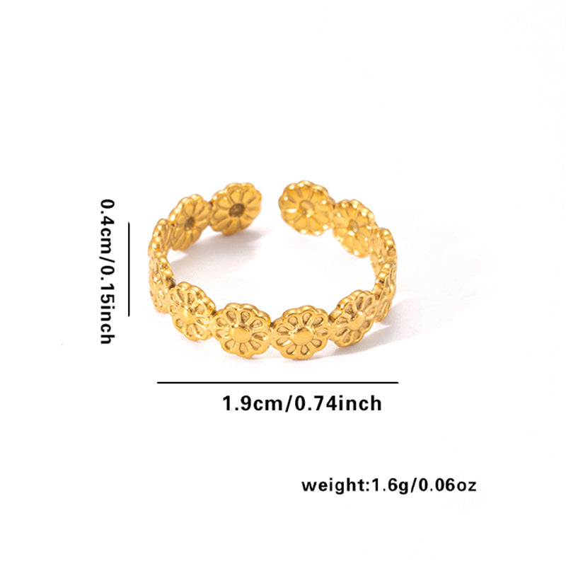 Women's Personality Vintage Ethnic Style Plated Love Ring