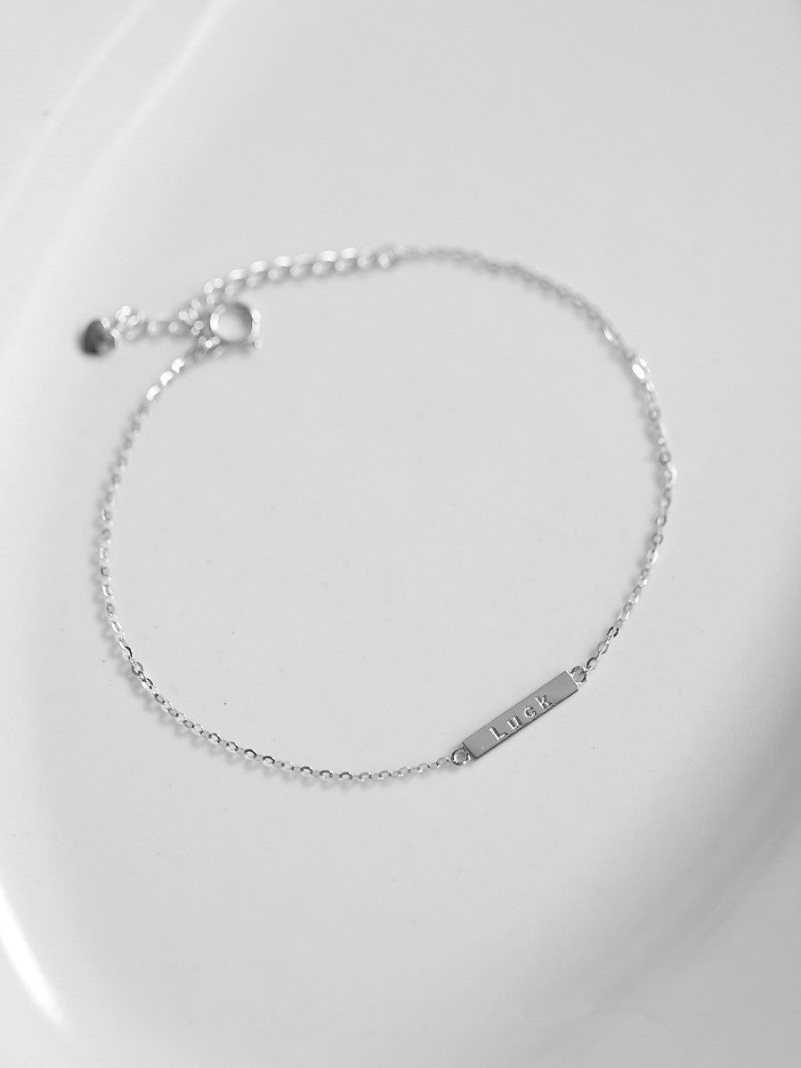 Bracelets porte-bonheur féminins en argent Sterling Ultra fin