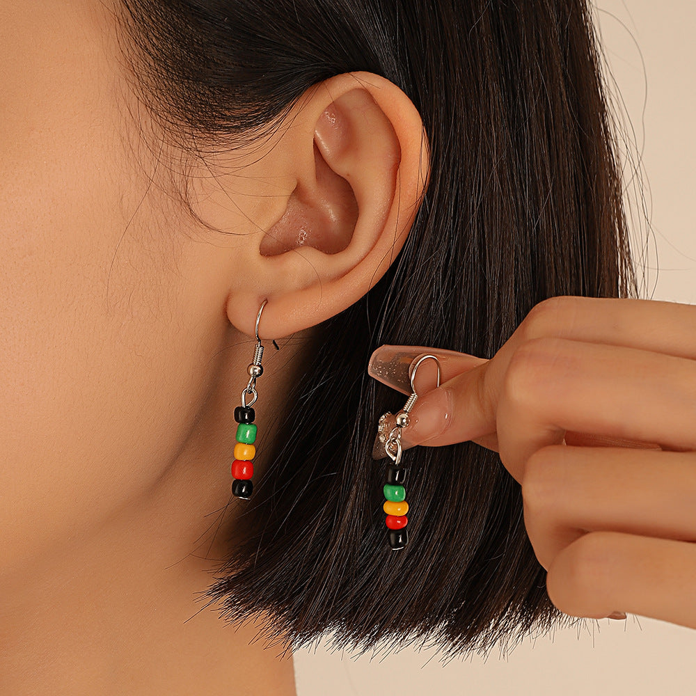 Ethnic Style Bead Combination Bohemian Personality Color Beaded Jewelry Set