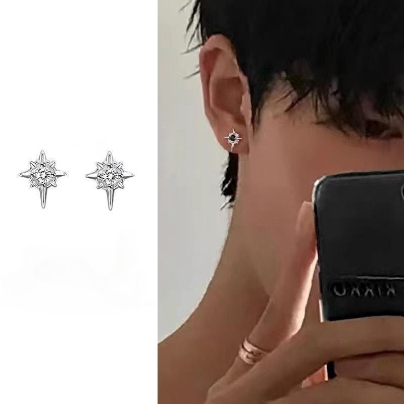 Women's & Men's Design Asterism Ear Trendy High Street Versatile Sense Simple Earrings