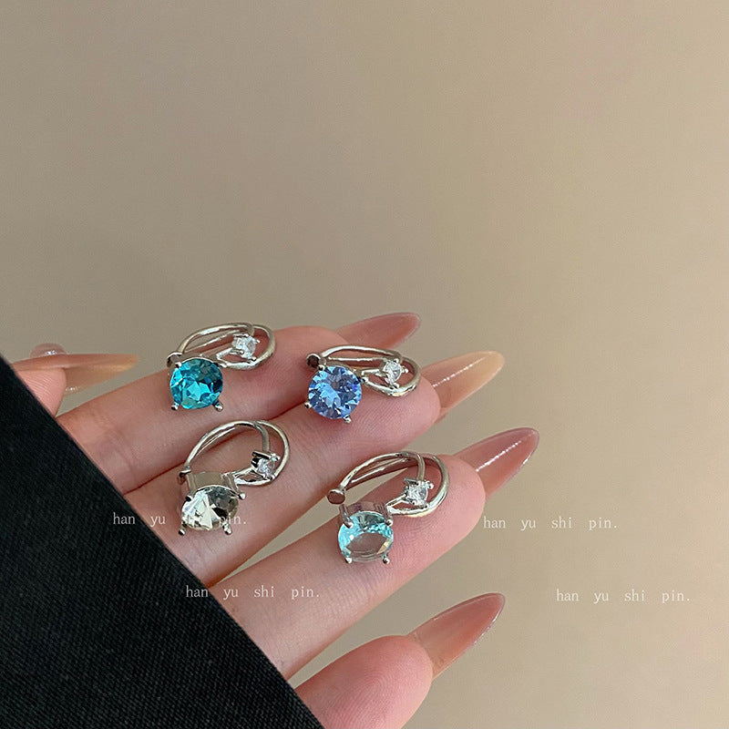 Design Simple Zircon U-shaped Daily Commuting Ear Clip