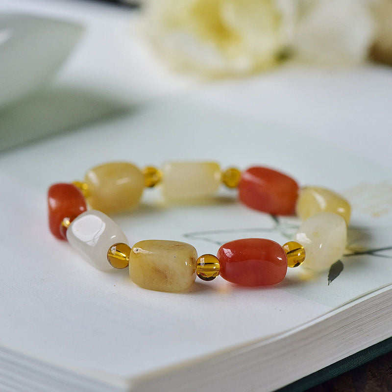 Natural Jade Bamboo Ornament Live Broadcast Bracelets