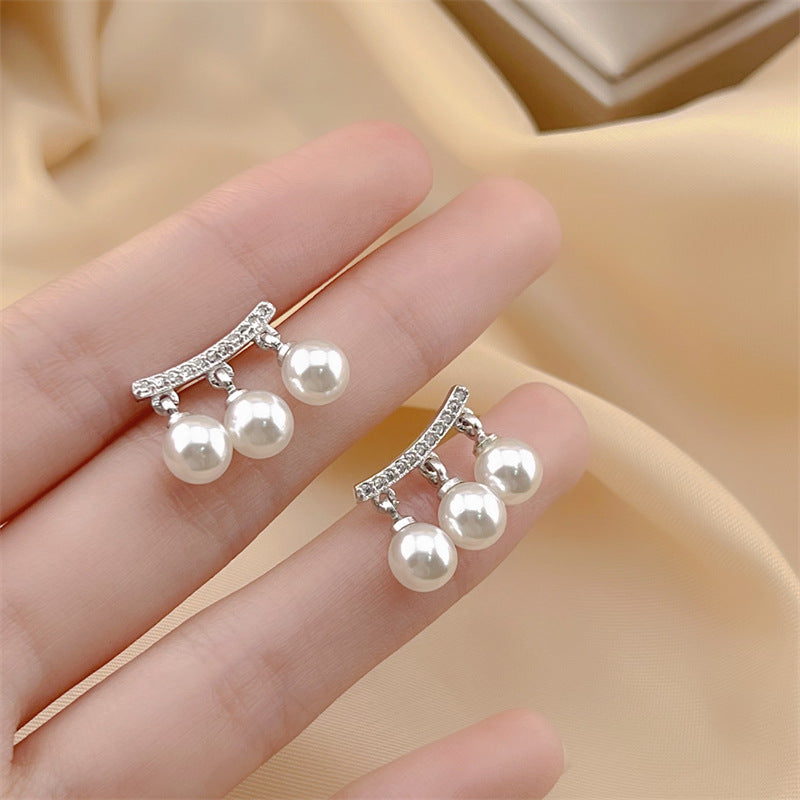 Elegant Bowknot Pearl Exquisite Design Personalized Earrings