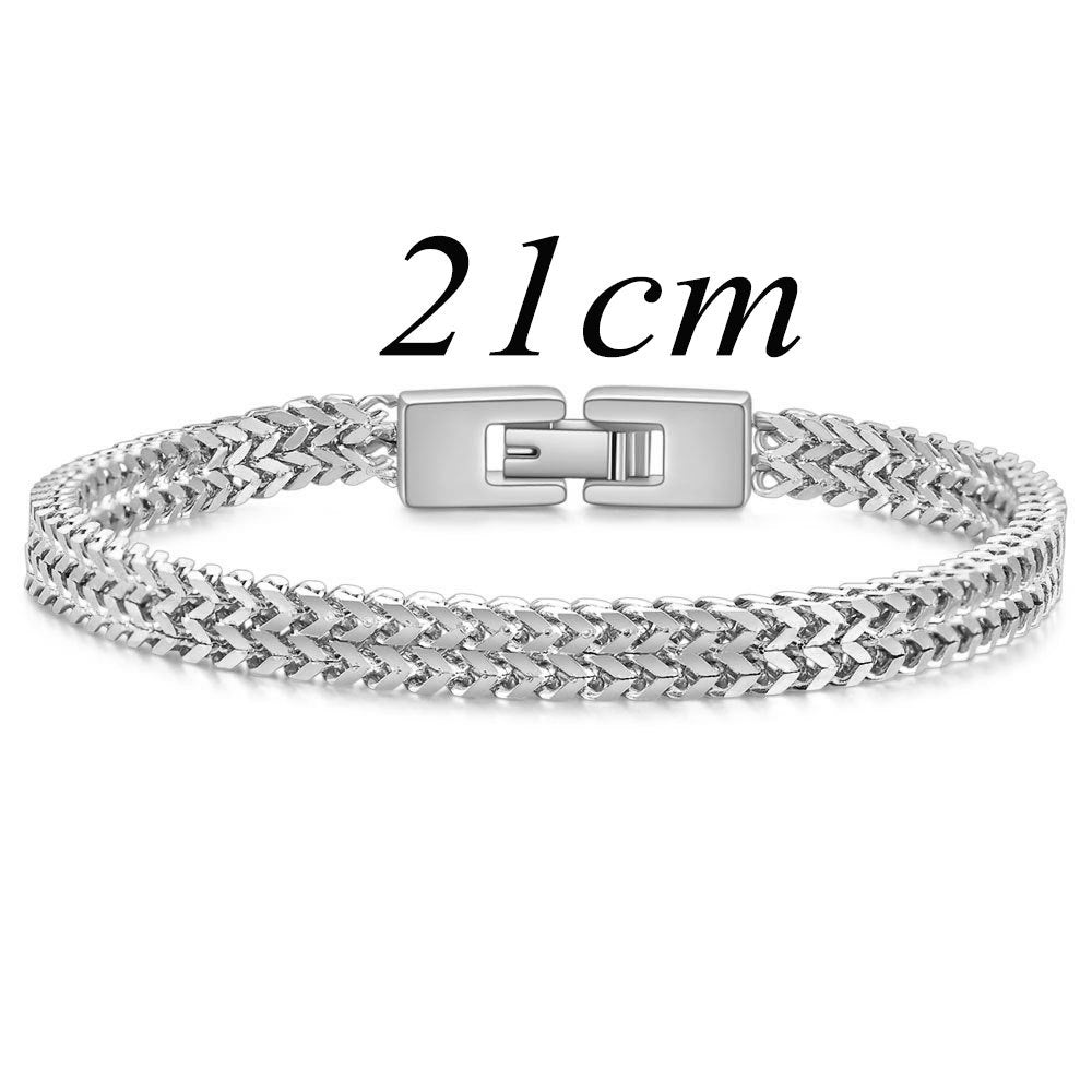 Men's Hip Hop Stainless Steel Keel Snake Chain Fashion Bracelets