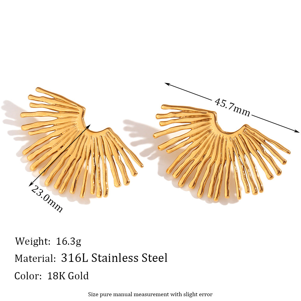 Fashion Hip Hop Stainless Steel Gold-plated Street Rings