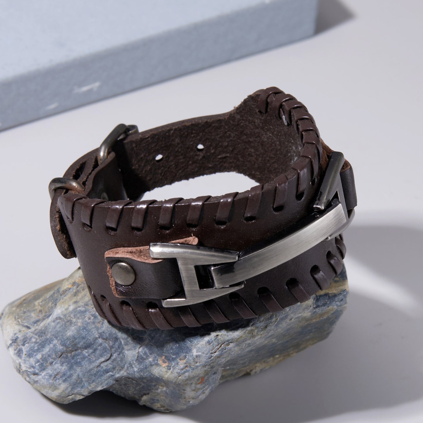 Montre rétro en cuir pour hommes, avec boucle, bracelets personnalisés réglables