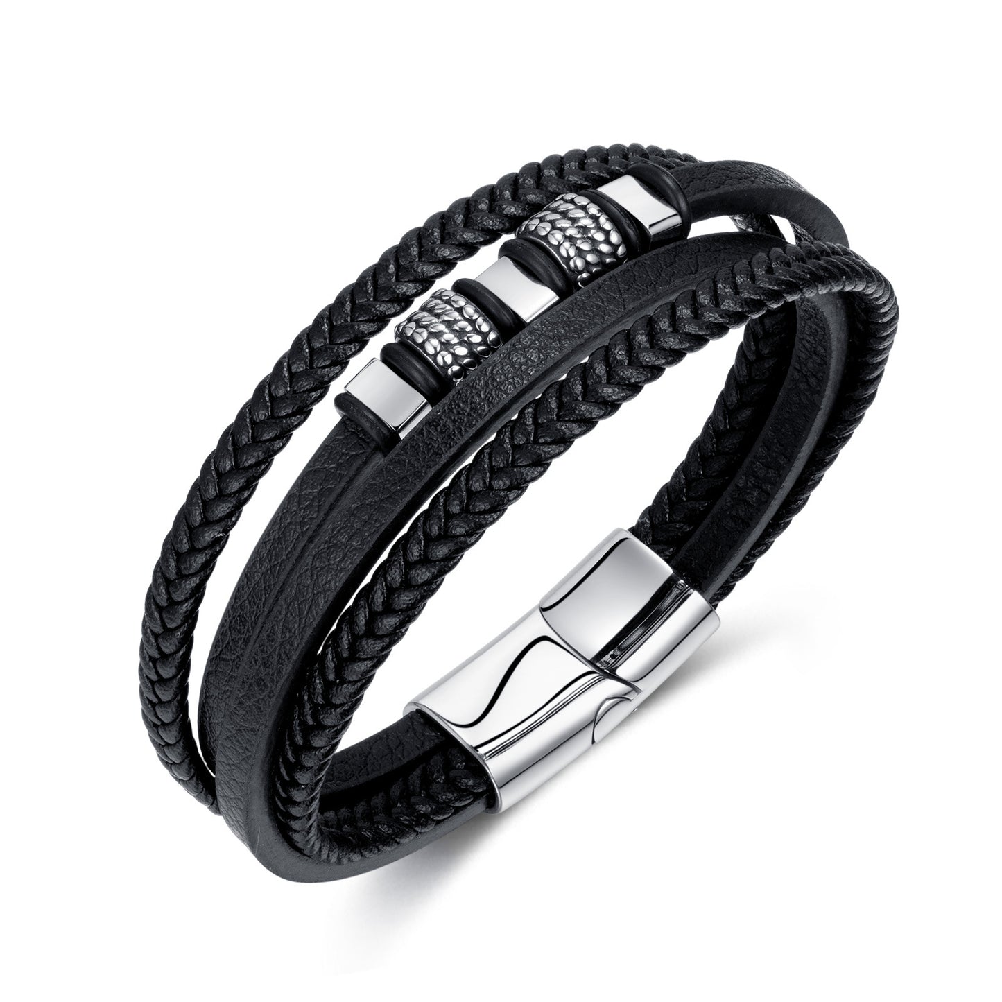 Men's Ornament Trendy Stainless Steel Magnetic Snap Personality Bracelets