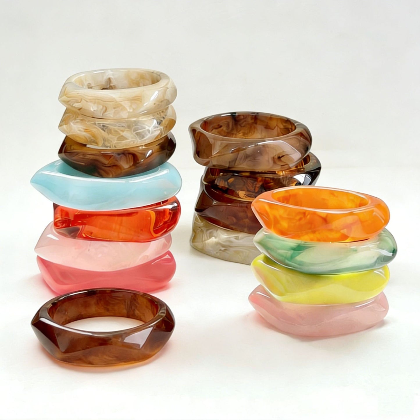 Women's Irregular Resin Minority Simple Retro Temperament Personality Fashion Design Unique Bracelets