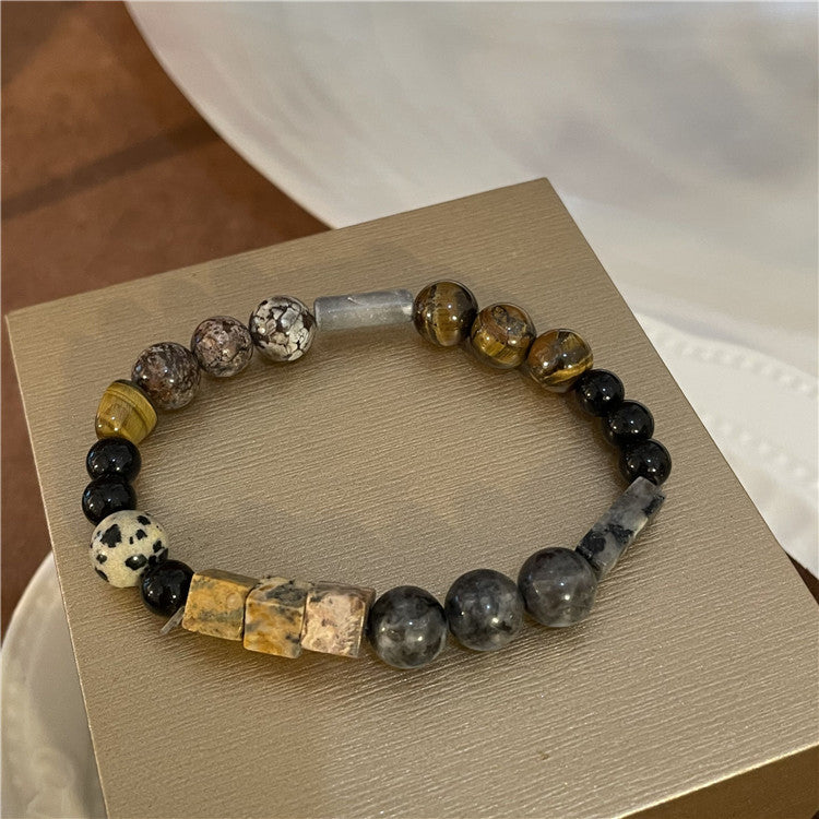 Bracelets naturels classiques en perles de Style chinois pour femmes, couleurs assorties