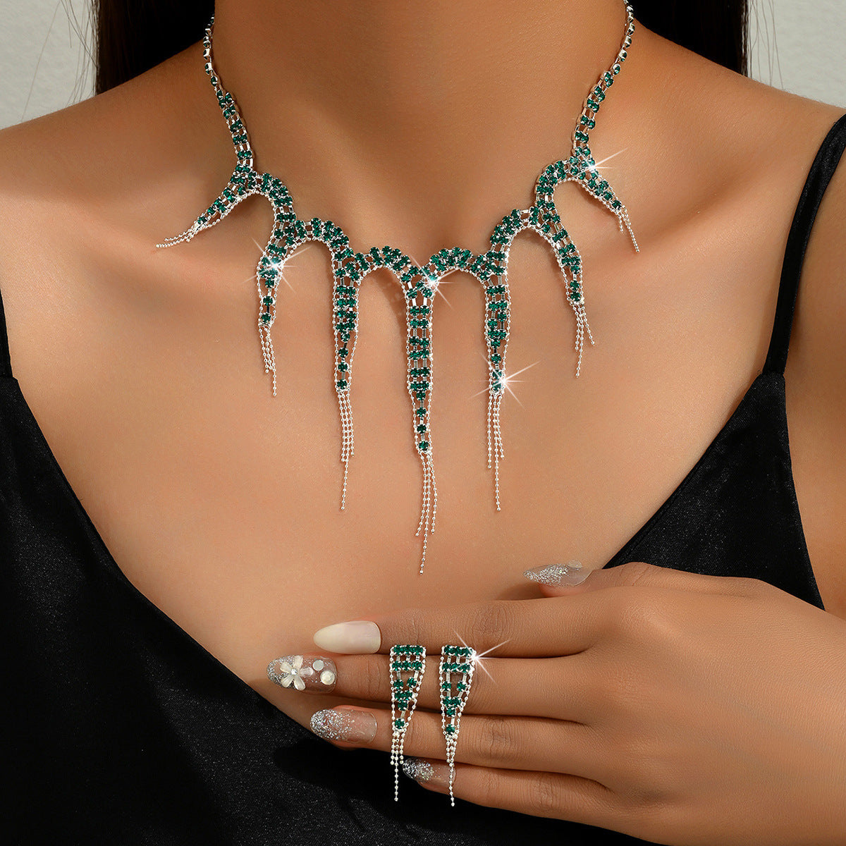 Women's Fashion Party Rhinestone Cool Octopus Suit Earrings