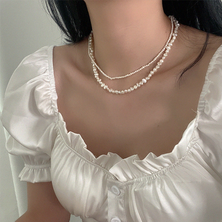 Women's Pearl French Retro Simple Graceful Elegant Necklace