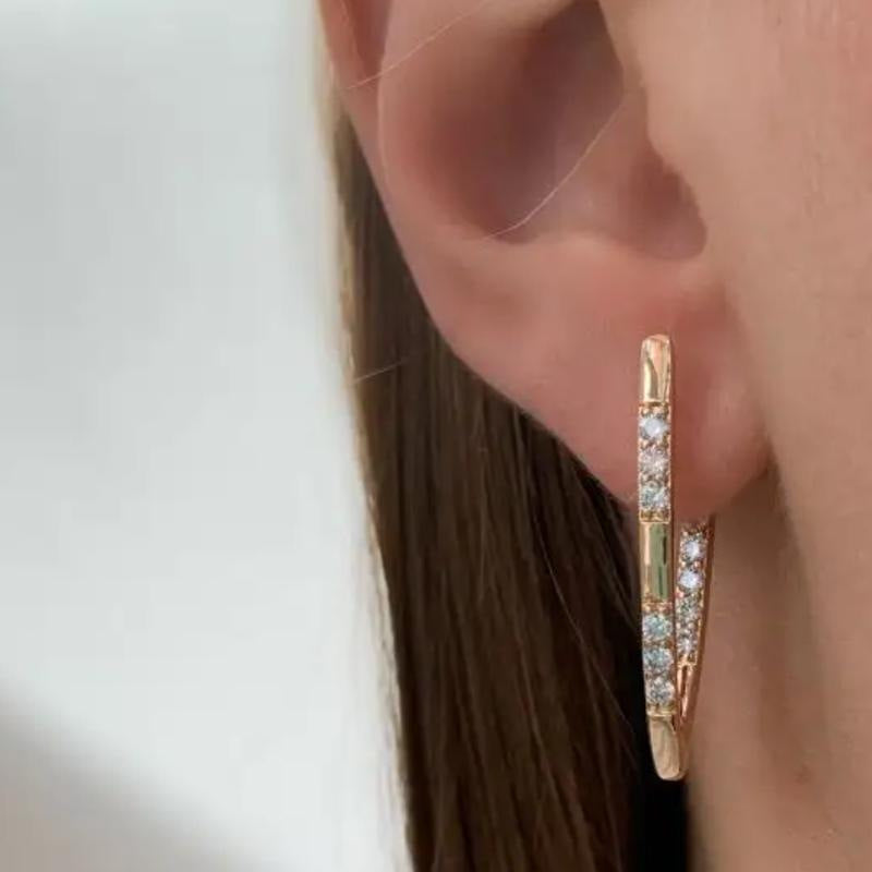 Women's Minority Elegant Fashion Copper Micro Inlaid Zircon V-shaped Clip High-grade Ear Buckle