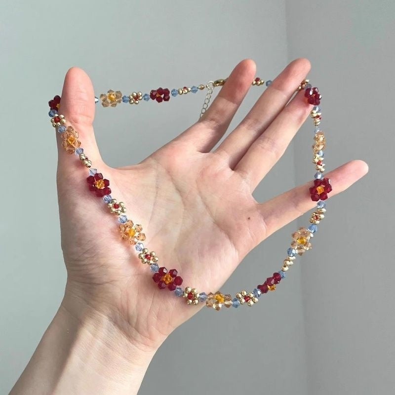 Women's Style Flower Beaded Love For Unique Necklaces
